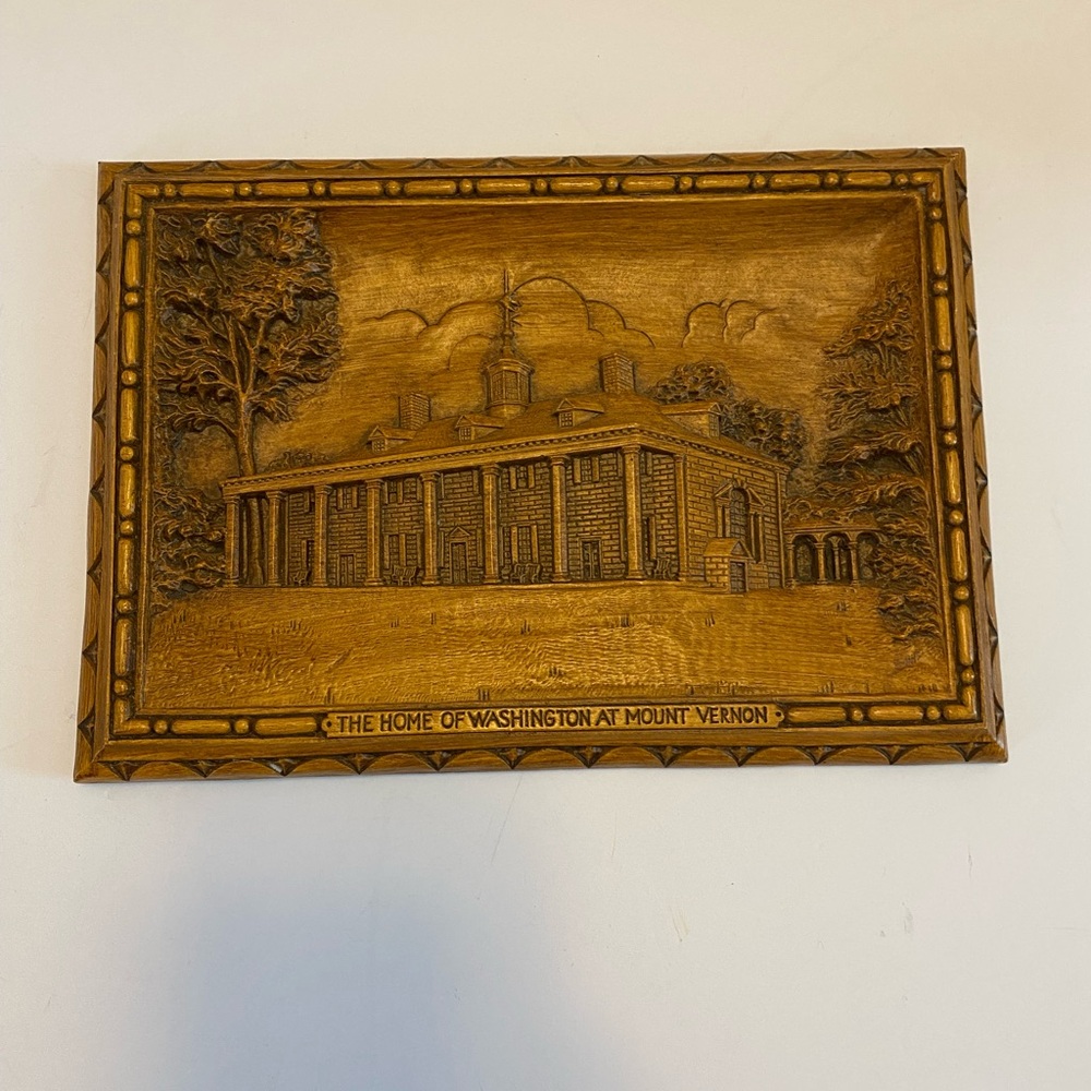Mount Vernon, The Home of General Washington Burwood Wooden Plaque Collection PC
